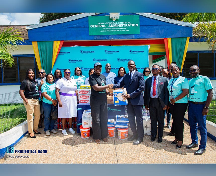A cross section of prudential bank and hospital staff