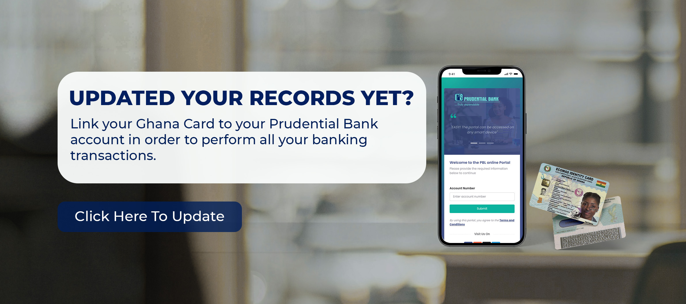 Update your Records with your Ghana Card